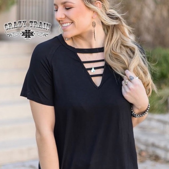 Crazy Train Tops - Crazy Train Get it Girl Top - Black